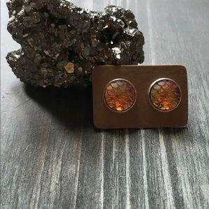 Mermaid stud earrings